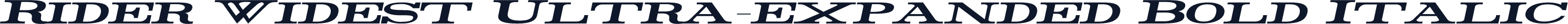 Rider Widest Ultra-expanded Bold Italic