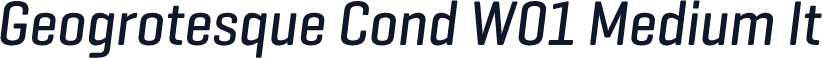Geogrotesque Cond W01 Medium It