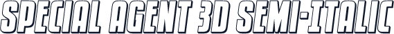 Special Agent 3D Semi-Italic