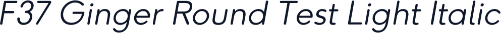 F37 Ginger Round Test Light Italic