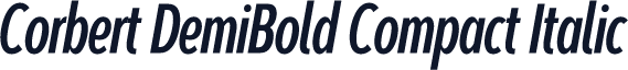 Corbert DemiBold Compact Italic