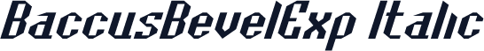 BaccusBevelExp Italic