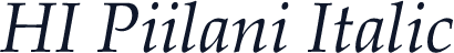 HI Piilani Italic