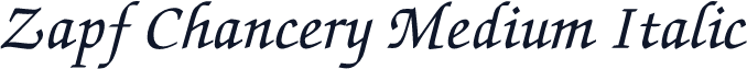 Zapf Chancery Medium Italic