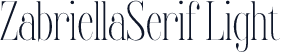 ZabriellaSerif Light