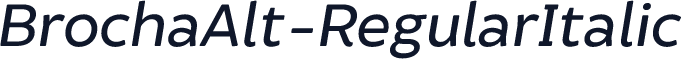 BrochaAlt-RegularItalic