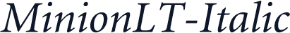 MinionLT-Italic