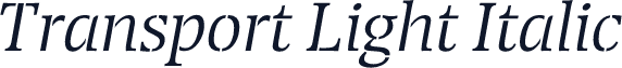 Transport Light Italic