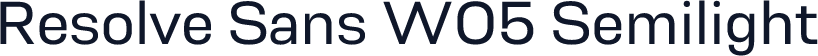 Resolve Sans W05 Semilight