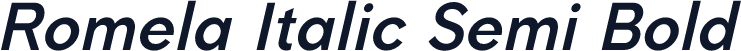 Romela Italic Semi Bold
