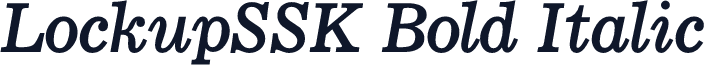 LockupSSK Bold Italic