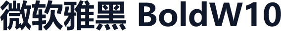 微软雅黑 BoldW10
