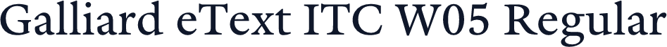Galliard eText ITC W05 Regular