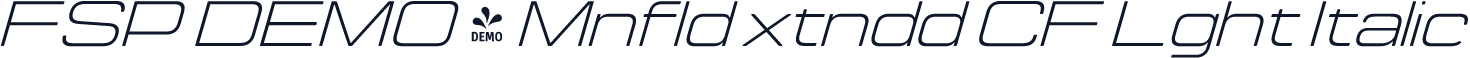 FSP DEMO - Mnfld xtndd CF Lght Italic