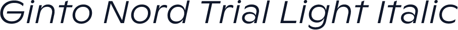 Ginto Nord Trial Light Italic
