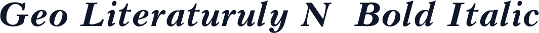 Geo Literaturuly N  Bold Italic