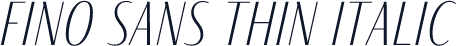 Fino Sans Thin Italic