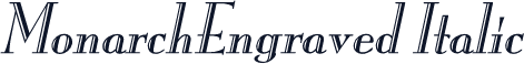 MonarchEngraved Italic