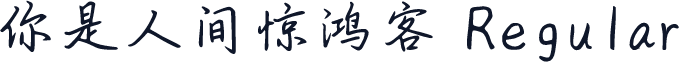 你是人间惊鸿客 Regular