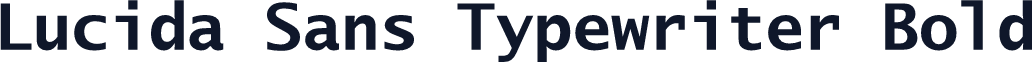 Lucida Sans Typewriter Bold
