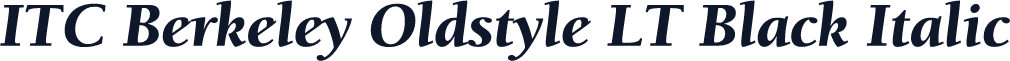 ITC Berkeley Oldstyle LT Black Italic