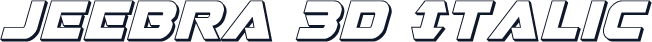 Jeebra 3D Italic