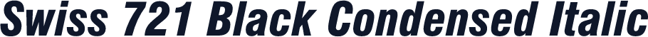 Swiss 721 Black Condensed Italic