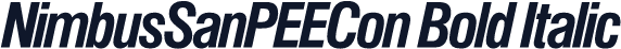 NimbusSanPEECon Bold Italic