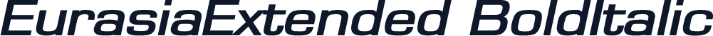 EurasiaExtended BoldItalic