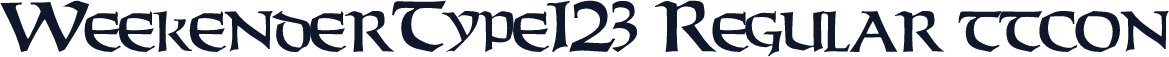 WeekenderType123 Regular ttcon