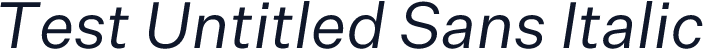 Test Untitled Sans Italic