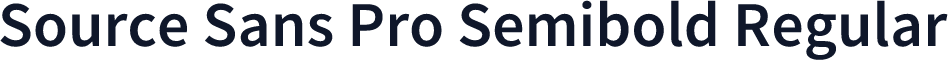 Source Sans Pro Semibold Regular