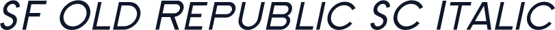 SF Old Republic SC Italic