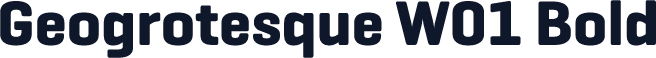 Geogrotesque W01 Bold