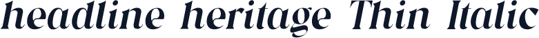 headline heritage Thin Italic