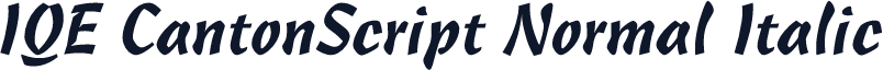 IQE CantonScript Normal Italic
