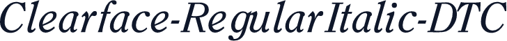 Clearface-RegularItalic-DTC