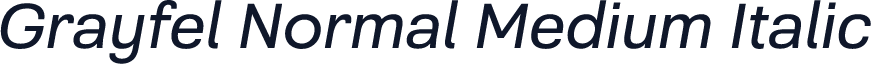 Grayfel Normal Medium Italic