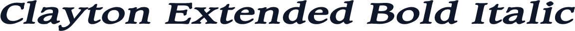 Clayton Extended Bold Italic