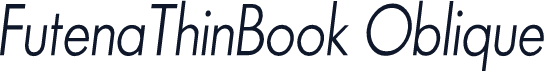 FutenaThinBook Oblique
