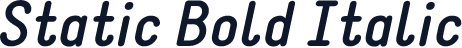 Static Bold Italic