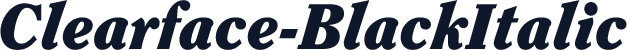 Clearface-BlackItalic