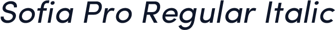 Sofia Pro Regular Italic