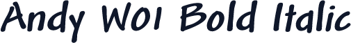 Andy W01 Bold Italic