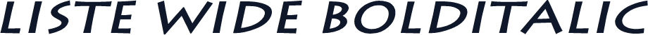 Liste Wide BoldItalic