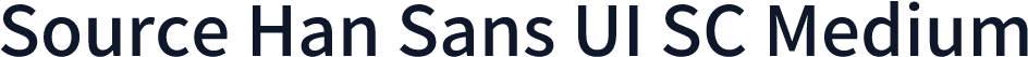 Source Han Sans UI SC Medium
