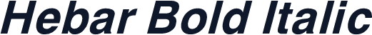 Hebar Bold Italic