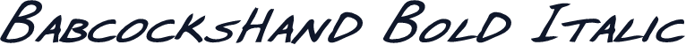 BabcocksHand Bold Italic