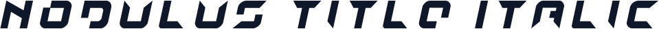 Nodulus Title Italic