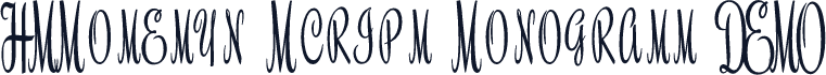 HMRoselyn Script Monograms DEMO